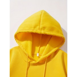 Men'S Casual King Crown Print Hoodie, 100% Polyester Long Sleeve Sweatshirt, Winter Knit Fabric with Slight Stretch, Regular Fit Hooded Top, 200g/m² - Trendy American Style Clothing Gift