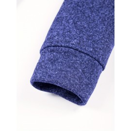 3pcs Men'S Crew Neck Sweatshirts with Fleece Lining - Vintage Style, Thick Knit Pullover Sweatshirts in Black, Navy Blue, and Maroon - Casual & Sporty for Spring, Fall, and Winter - Perfect for Outdoor Activities, Fitness, and Travel