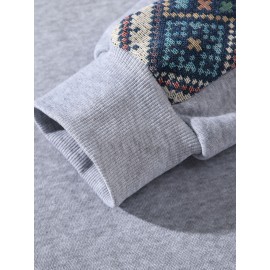 1pc Unisex Fleece-Lined Hoodie - Sporty Color-Block Design with Adjustable Drawstring, Front Zipper & Pockets, Soft Warm Fabric for Indoor/Outdoor Comfort, Regular Fit Casual Pullover, Indoor Warmth Clothing, Colorblock Hoodie, Durable Casualwear