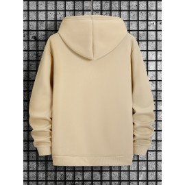 [4pcs Tatoris Print Sweater Set] 4pcs Men's Tatoris Print Sweater Set | Fashionable & Casual Drawstring Hooded Sweaters | Comfortable Long-Sleeved for Autumn & Winter