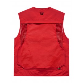 Men's Custom Logo Tactical Vest with ized Logo Printing - Heavy-Duty Multi-Pocket -Grade Vests for Outdoor,, - All-Season Wear (, MOLLE System Compatible, Durable Vest) - Add Your Logo