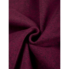 Men'S Cozy Fleece-Lined Sleeveless Vest - Maroon Zip-Up with Pockets, Retro Casual Style, Warm & Comfortable for Fall/Winter, Versatile Outdoor & Sporty Wear, Winter Vest, Sporty Vest, Minimalist Design, Soft Texture