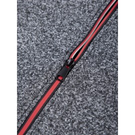 Men'S Cozy Fleece-Lined Sleeveless Vest - Maroon Zip-Up with Pockets, Retro Casual Style, Warm & Comfortable for Fall/Winter, Versatile Outdoor & Sporty Wear, Winter Vest, Sporty Vest, Minimalist Design, Soft Texture