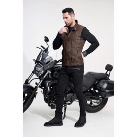 [Vintage Style Vest] Lightweight Vintage-Style Men's Vest | Zipper, Stand Collar, Chest Pockets | Casual Streetwear Outerwear for All Seasons