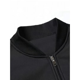 Men's Stylish African Print Zip-Up Jacket - Slim Fit, Beige with 