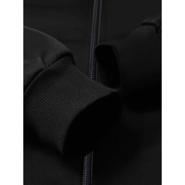 Men's Stylish African Print Zip-Up Jacket - Slim Fit, Beige with 