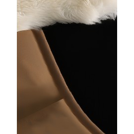 Men'S Hooded Vest - Thickened Warm Sleeveless Jacket with Zipper Closure, Red & Color Block Design, Polyester Lining, Casual Style for Cold Weather, Unisex Couple'S Outerwear, Multiple Colors Available, Winter Vest, Cold Weather Apparel