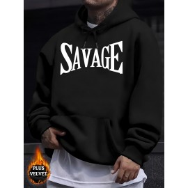 Printed with Savage Drawstring Pocket, This Casual And Fashionable Versatile Commuter Sports Soft Print Universal Long Sleeved Comfortable Sweatshirt Is Suitable for Spring, Autumn, And Winter Leisure with Thick Fleece Hoodies.