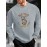 Men's Graphic Print Sweatshirt - Yeshua Lion of Judah Regular Fit Crew Neck Pullover with Slight Stretch, Polyester Knit Fabric